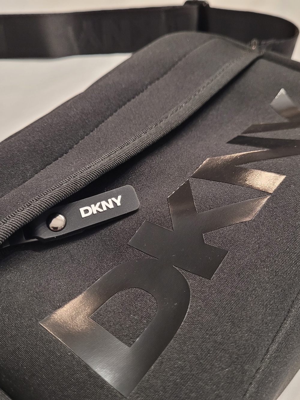 DKNY Black Logo Camera Crossbody Bag Adjustable Strap NWT